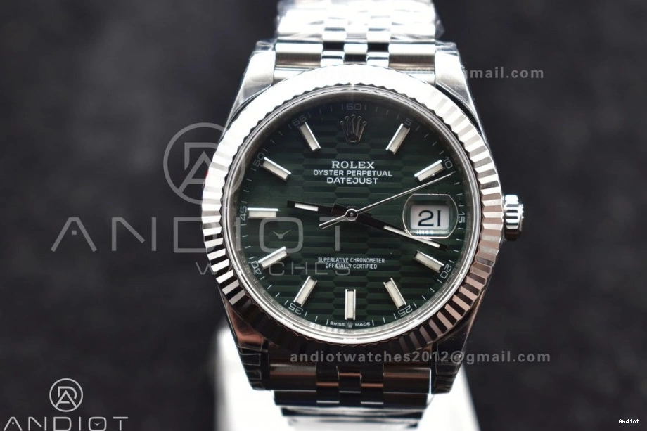 Bracelet Jubilee 904L on 126334 VS3235 Dial Green Best DateJust Edition Steel Fluted Textured Bezel VSF 41 1:1 1109